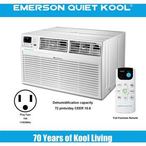 img 1 attached to 🌬️ Emerson Quiet Kool Energy Star 12,000 BTU Through-The-Wall Air Conditioner: Remote Control, White, 550 sq. ft. coverage