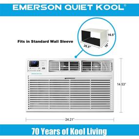 img 3 attached to 🌬️ Emerson Quiet Kool Energy Star 12,000 BTU Through-The-Wall Air Conditioner: Remote Control, White, 550 sq. ft. coverage