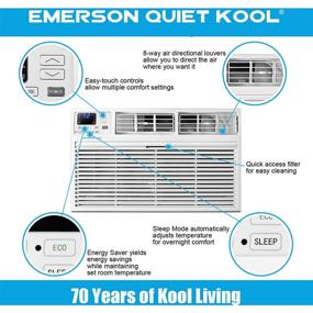 img 2 attached to 🌬️ Emerson Quiet Kool Energy Star 12,000 BTU Through-The-Wall Air Conditioner: Remote Control, White, 550 sq. ft. coverage