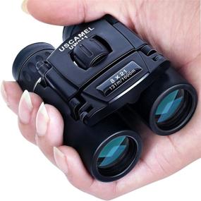 img 4 attached to USCAMEL Compact Folding Pocket Binoculars HD 🔭 BAK4 Optics Travel Mini Telescope 8x21 Easy Focus Black