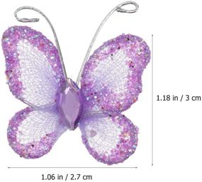 img 1 attached to LEORX Glitter Butterfly Decorating Purple