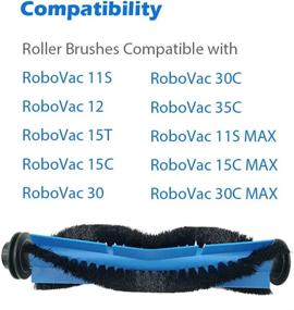 img 3 attached to 🔍 2-Pack Jorllina Rolling Brush Replacement Parts for Eufy RoboVac 11S, RoboVac 11S MAX, RoboVac 30, RoboVac 30C, RoboVac 15C Robotic Vacuum