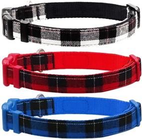 img 3 attached to Azuza Collars Comfortable Large Plaid