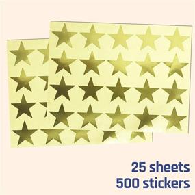 img 1 attached to Pack of 500 Large Sheets Containing 1.5-Inch Gold Star Stickers