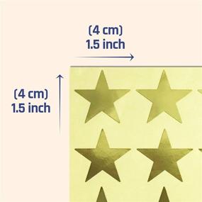 img 2 attached to Pack of 500 Large Sheets Containing 1.5-Inch Gold Star Stickers