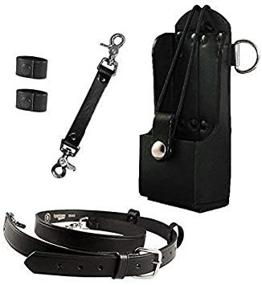 img 2 attached to 🔥 Boston Leather Firefighter Bundle: Anti-Sway Strap, Radio Strap/Belt, & Radio Holder for Motorola HT750/HT1250