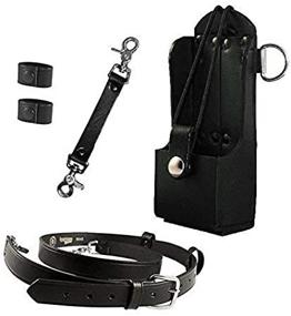 img 3 attached to 🔥 Boston Leather Firefighter Bundle: Anti-Sway Strap, Radio Strap/Belt, & Radio Holder for Motorola HT750/HT1250