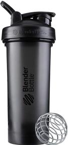 img 4 attached to 🍶 BlenderBottle Classic V2 Shaker Bottle: Ideal 28-Ounce Solution for Protein Shakes and Pre Workout – Sleek Black Design