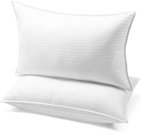 img 4 attached to 🛏️ EASELAND Queen Size Bed Pillows – Hypoallergenic Pillows for Side & Back Sleepers, 100% Cotton Shell, Set of 2 Soft and Comfy Pillows