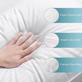 img 2 attached to 🛏️ EASELAND Queen Size Bed Pillows – Hypoallergenic Pillows for Side & Back Sleepers, 100% Cotton Shell, Set of 2 Soft and Comfy Pillows