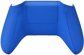 img 4 attached to Enhanced Grip Custom Bottom Shell Back Panels for Xbox One S & One X Controller, Blue Replacement Back Shell Side Rails with Battery Cover for Xbox One S X Controller Model 1708