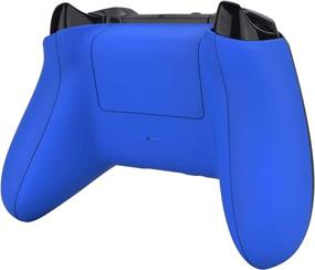 img 1 attached to Enhanced Grip Custom Bottom Shell Back Panels for Xbox One S & One X Controller, Blue Replacement Back Shell Side Rails with Battery Cover for Xbox One S X Controller Model 1708