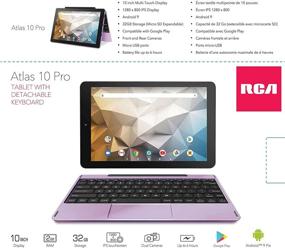 img 2 attached to RCA Newest Best Performance Tablet Quad-Core 2GB RAM 32GB Storage IPS HD Touchscreen WiFi Bluetooth With Detachable Keyboard Android 9 Pie (10&#34