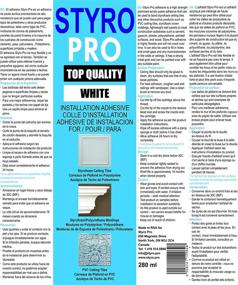 img 3 attached to 🧱 Styro Pro Premixed Acrylic Paste Adhesive for Decorative Materials - High Strength, Water-Based Solution (Ideal for Ceiling Tiles, Wall Panels, Crown Moldings) - 1 Tube