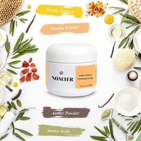 img 3 attached to 🍯 Revitalize Your Skin with Noacier Amber Honey Cleansing Scrub – Natural Anti-Aging and Moisturizing Exfoliant, Perfect for Dry Sensitive Skin, 2oz/60g