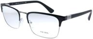 prada heritage 54tv rectangle eyeglasses logo