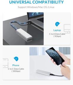 img 2 attached to 💿 ORICO NVMe Enclosure: USB 3.1 Gen 2 Type-C Adapter for M.2 NVME SSDs - 10Gbps Speed, Aluminum Case - Supports 2230/2242/2260/2280 SSDs up to 2TB