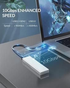 img 3 attached to 💿 ORICO NVMe корпус: адаптер USB 3.1 Gen 2 Type-C для M.2 NVME SSD - скорость 10 Гбит/с, алюминиевый корпус - поддерживает SSD размером 2230/2242/2260/2280 до 2 ТБ.