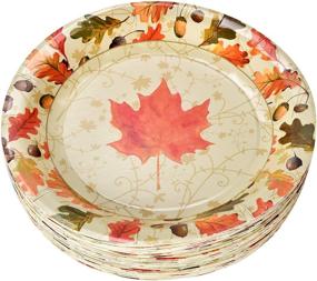 img 3 attached to 🍂 Fall Plates and Napkins for Thanksgiving and Autumn Leaves - Set of 50 Guests, Including 50 Dinner Paper Plates (10"), 50 Dessert Paper Plates (7"), and 100 Luncheon Napkins (3 Ply) with Elegant Gold Foil - Perfect Dinnerware for Holiday Table