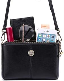 img 3 attached to 👜 Stylish Women's Leather Crossbody Bag, Wallet Wristlet Handbag – Fashionable Clutch Phone Holder for Ladies