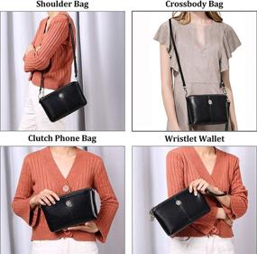img 1 attached to 👜 Стильная кожаная женская сумка через плечо, кошелек-ремешок, ручная сумка - модный клатч для телефона для дам