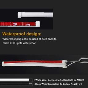 img 2 attached to 🔵 YSY Ultrafine DRL LED Strip Tube - Waterproof Ice Blue Car Headlight Daytime Running Light