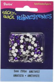 img 1 attached to 💎 Dazzle with 200-Pack of Stick On 5mm Amethyst Rhinestones