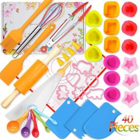 img 4 attached to 🍴 Nonstick Silicone Utensils for Toddlers - Shacoryze Kids' Home Store and Baking Supplies for Kids