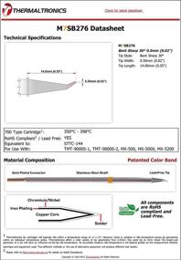 img 1 attached to Термалтроникс M7SB276 Гнутая острая на 30 градусов 0,5 мм (0,02 дюйма) сменная насадка для Меткал STTC-144: Точное паяльное приспособление