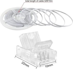 img 3 attached to 💡 RGBZONE 32.8ft RGB Extension Cable and 5Packs LED Light Strip Connectors for 5050 3528 RGB Strip Light