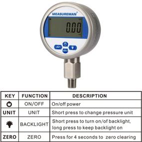 img 1 attached to Measureman Hydraulic Industrial Connection: Accurate Pressure Measurement up to 10,000 PSI