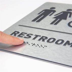 img 2 attached to 🚽 ADA Compliant Brushed Aluminum Restroom Safety Products