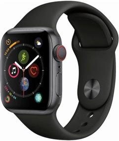 img 1 attached to 📱 Apple Watch Series 4 (44ММ) - Восстановлен, GPS + Сеть, Черный корпус из алюминия Space Gray с черным спортивным ремешком