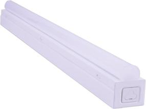 img 1 attached to 💡 Ultra Bright LED Shop Lights: Fluorescent Replacement, 10W-2Ft, 120-277V, 1050 Lumens, White Finish - UL Listed