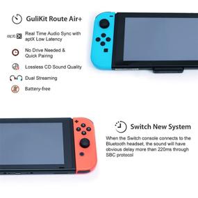 img 2 attached to 🎧 GuliKit Route Air Bluetooth Adapter: Seamless Wireless Audio for Nintendo Switch, PS4, PC - Connect AirPods, Bluetooth Speakers & Headphones