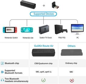 img 3 attached to 🎧 GuliKit Route Air Bluetooth Adapter: Seamless Wireless Audio for Nintendo Switch, PS4, PC - Connect AirPods, Bluetooth Speakers & Headphones