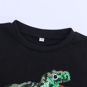 img 2 attached to Mary Cotton T Shirt Sequins Dinosaur Boys' Clothing and Tops, Tees & Shirts