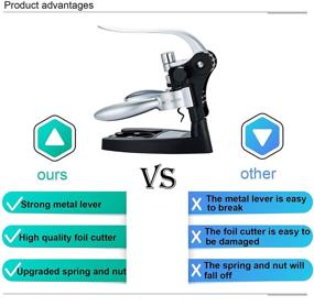 img 3 attached to 🍷 Wine Bottle Opener Set - Upgraded 2021 version - No Breakage, Enhanced Durability, Heavier & Sturdy - Complete Wine Accessories Gift Set with Stand - CHEERSTIME