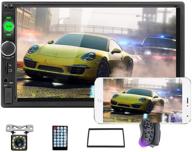 🚗 автомагнитола hodozzy double din: 7" сенсорный экран, bluetooth, mirror link, поддержка usb и tf, fm-радио, mp5-плеер + камера заднего вида логотип