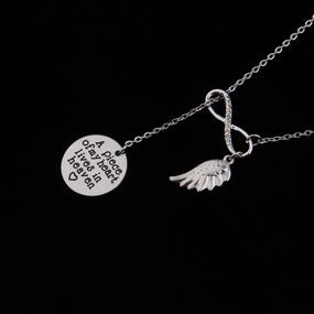 img 1 attached to Sympathy Gift - Memorial Jewelry: A Piece of My Heart Resides In Heaven Lariat Y Necklace - Loss Jewelry Keepsake