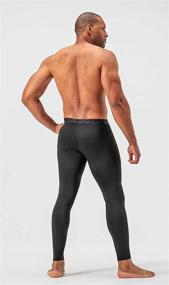 img 2 attached to 👖 DEVOPS Men's Thermal Compression Pants, Athletic Leggings Base Layer Bottoms (Pack of 2)