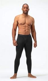 img 1 attached to 👖 DEVOPS Men's Thermal Compression Pants, Athletic Leggings Base Layer Bottoms (Pack of 2)