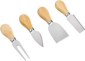 img 4 attached to YXChome 4-Piece Cheese Knife 🧀 Set: Mini Knife, Butter Knife, Fork