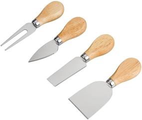 img 1 attached to YXChome 4-Piece Cheese Knife 🧀 Set: Mini Knife, Butter Knife, Fork