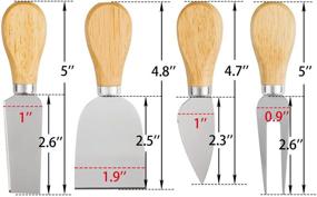 img 2 attached to YXChome 4-Piece Cheese Knife 🧀 Set: Mini Knife, Butter Knife, Fork