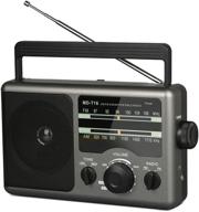 📻 am fm portable radio: battery operated 4d cell or ac power transistor radio with big knob, big speaker, and 3.5mm earphone jack - perfect for camping and hiking logo