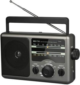 img 4 attached to 📻 AM FM Portable Radio: Battery Operated 4D Cell or AC Power Transistor Radio with Big Knob, Big Speaker, and 3.5mm Earphone Jack - Perfect for Camping and Hiking