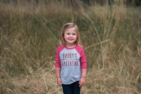 img 3 attached to ❤️ Ate Apparel Toddler Girls' Valentine Baseball Clothing