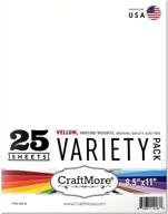 🎨 craftmore assorted color vellum 25 piece pack - 8.5x11 inch for crafts and diy projects logo