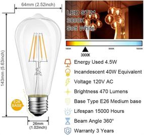 img 2 attached to Enhanced Illumination: WJDH Dimmable Filament, with Edison-style Equivalence